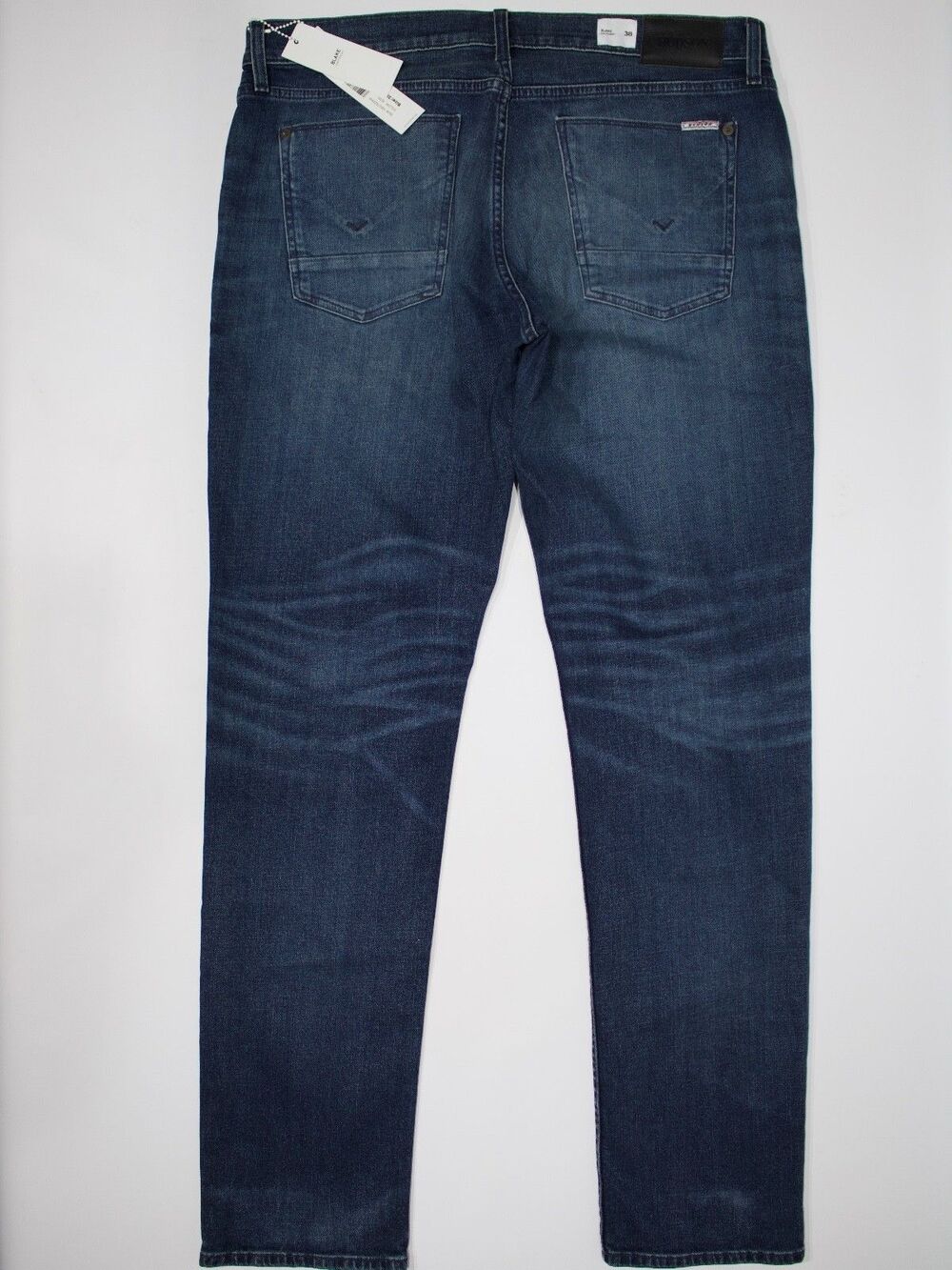 NWT $198 Hudson Blake Slim Straight Jeans Dark Wash Stretch Men Size 38x34 (J1) - Picture 3 of 15